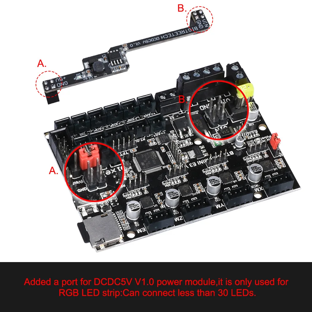 Skr Mini E3 - DCDC5V V1.0 電源モジュールは RGB ライトをサポート 3D