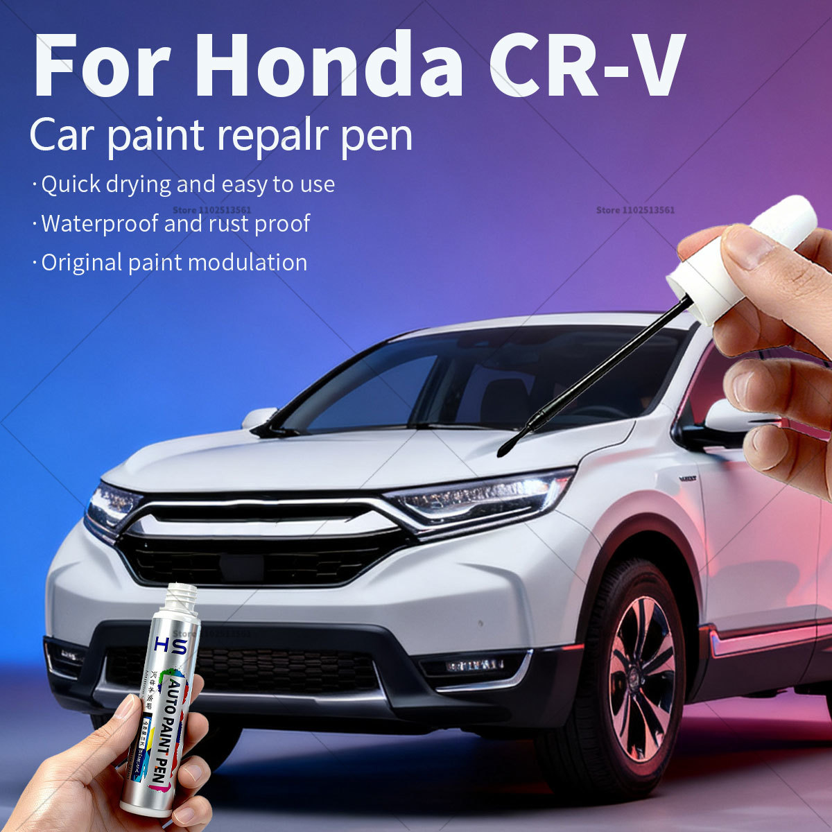 Cr Touch - ホンダ CR-V 車の塗装修復ペンタッチアップスクラッチリムーバー DIY 自動車アクセサリー黒 NH731P
