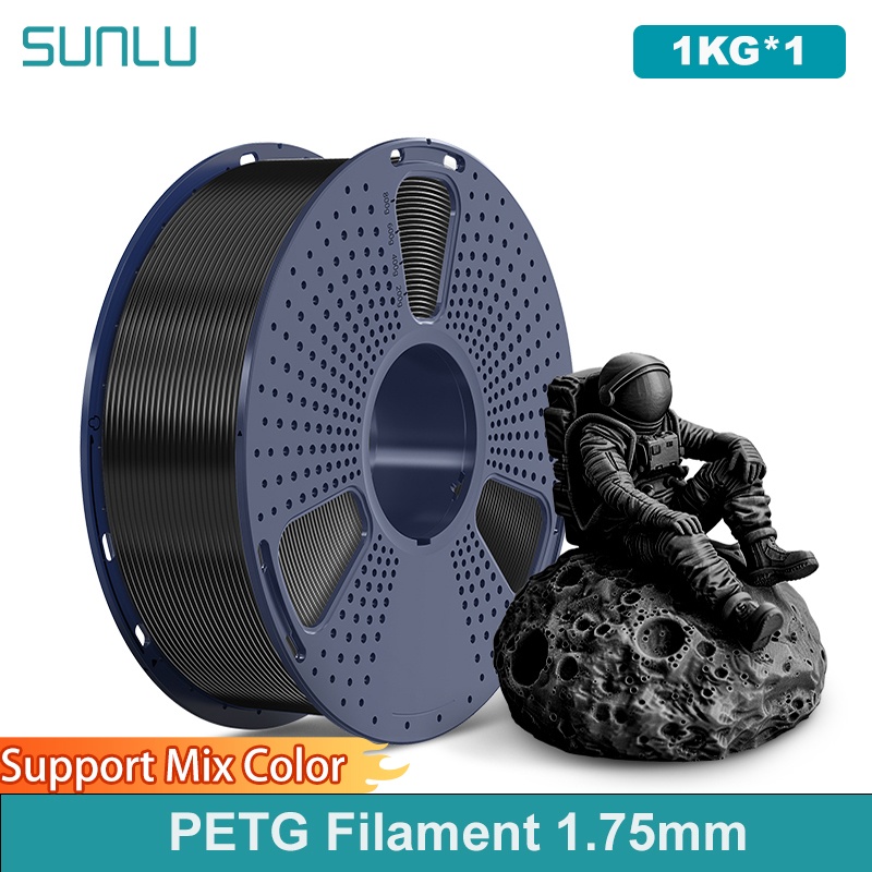 Filament 1.75 - SUNLU PETG透明フィラメント 1ロール 1.75±0.02mm 1kg（2.2ポンド）高強度で、きれいに巻かれたフィラメント。ほとんどのFDMプリンターに対応。