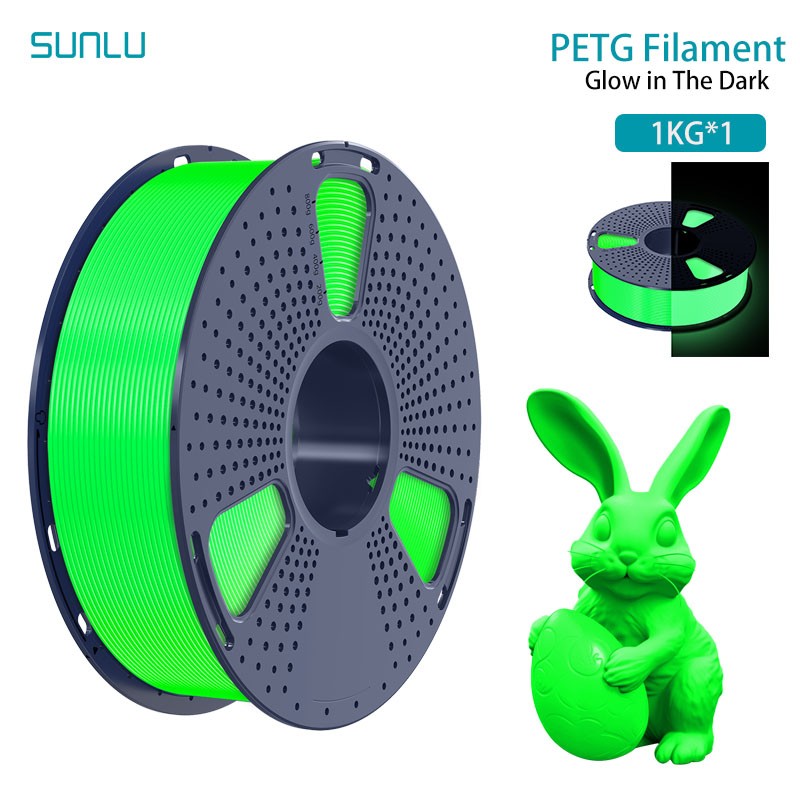 Fdm Printer - SUNLU 1KG 暗闇で光る PETG フィラメント きちんと巻かれた発光