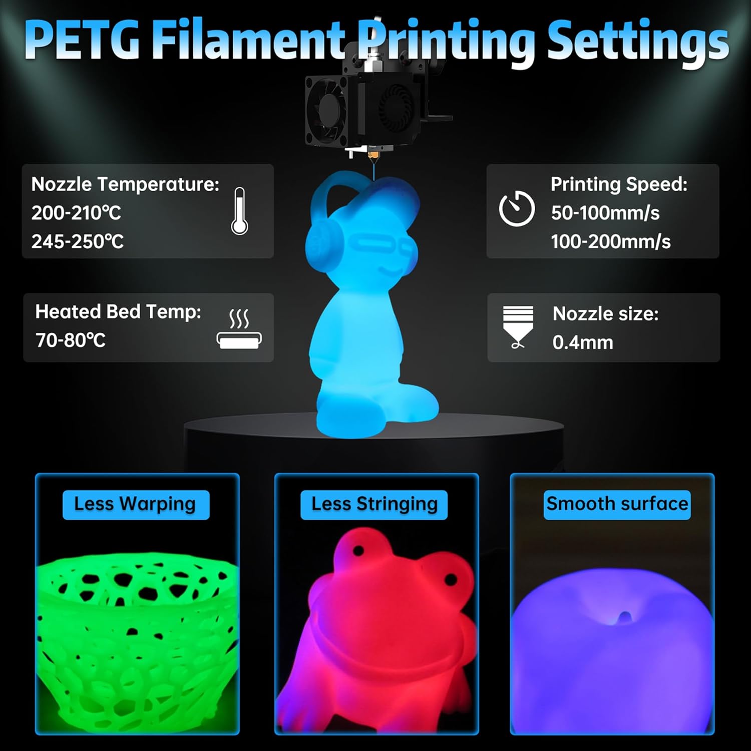 SUNLU 1KG 暗闇で光る PETG フィラメント きち - Fdm Printer のレビューと価格