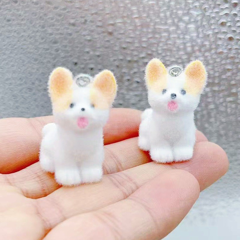 10個入り フロッキードッグ漫画3Dアニマル リトルコジ テ - Resin のレビューと価格