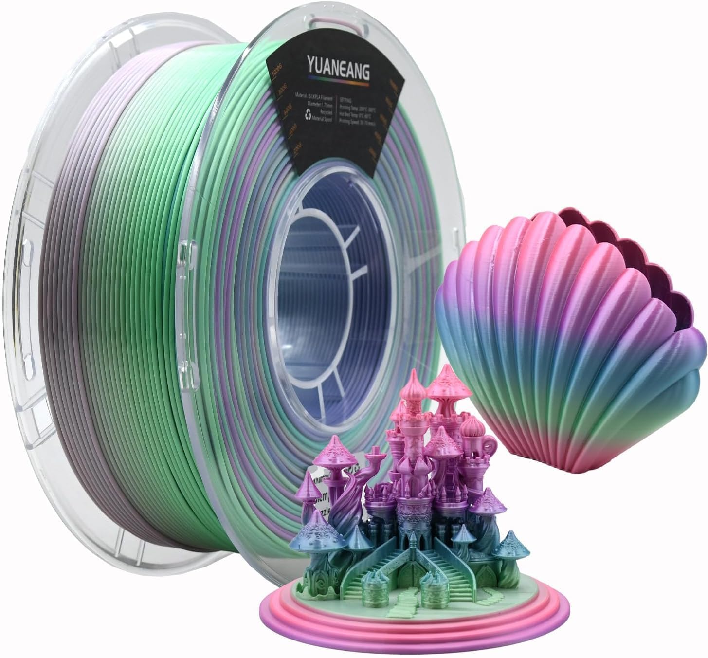 シルクレインボーPLA 3Dプリンターフィラメント 10kg - Filament 1.75 のレビューと価格