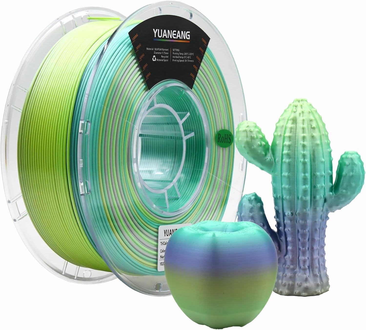 シルクレインボーPLA 3Dプリンターフィラメント 10kg - Filament 1.75 のレビューと価格