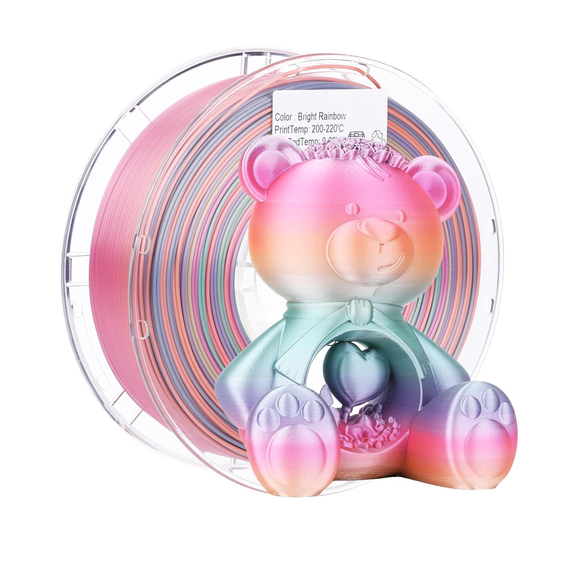 1kg 3D プリンターフィラメント PLA レインボーカラ - Filament 1.75 のレビューと価格